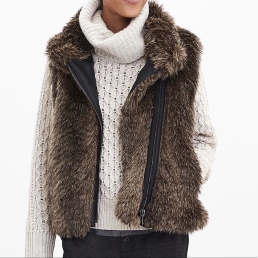 Banana Republic Fur Vest